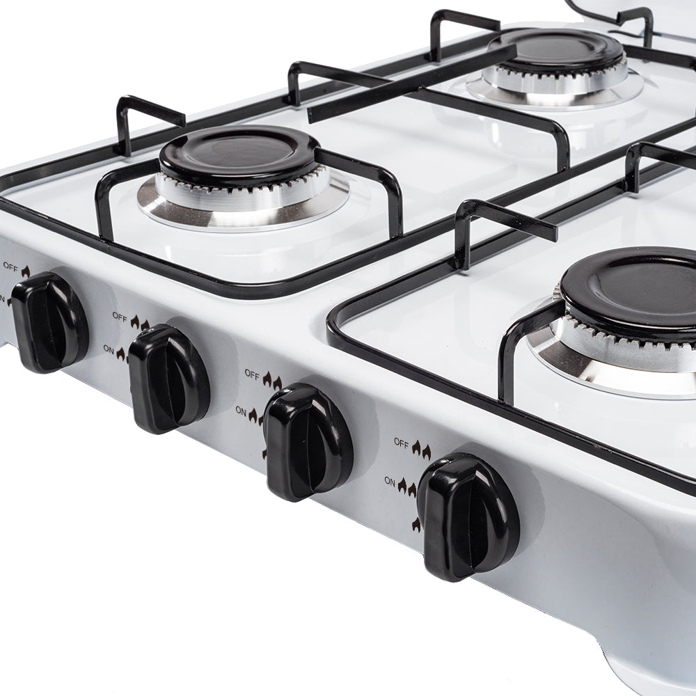 Fornello BB gas cucinino 4 fuochi struttura in acciaio da campeggio Niklas