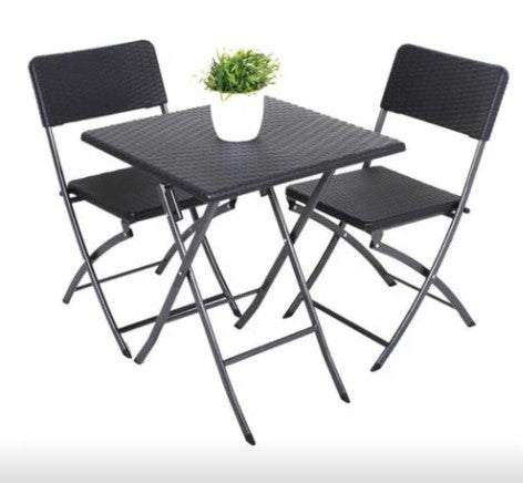 Set tavolo e sedie Balcony Polyrattan