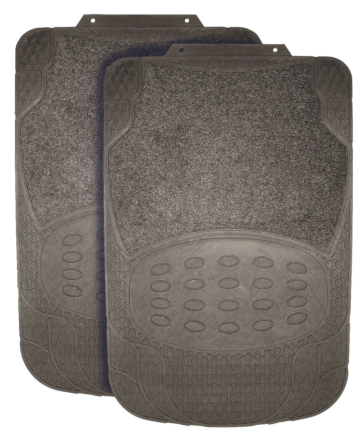 Set Tappeti per Auto universali neri lavabili riciclabili - 4 pezzi in gomma e moquette