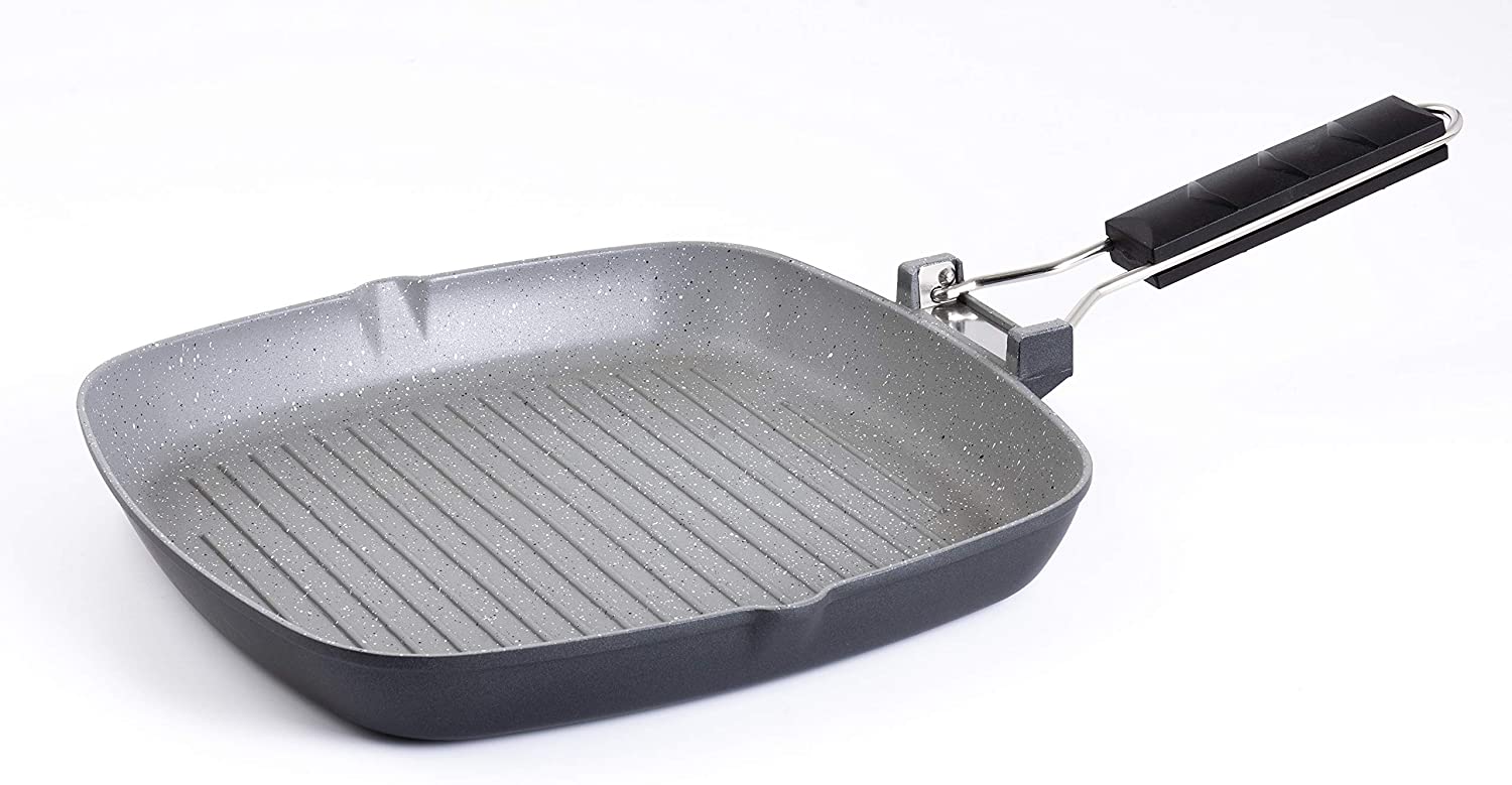 Bistecchiera piastra grill antiaderente con manico Aeternum