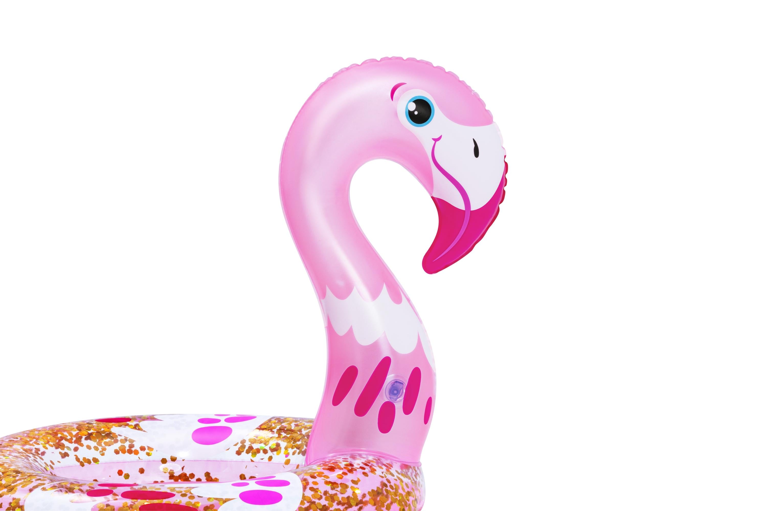 Salvagente ciambella gonfiabile cigno e fenicottero scintillante shimmer