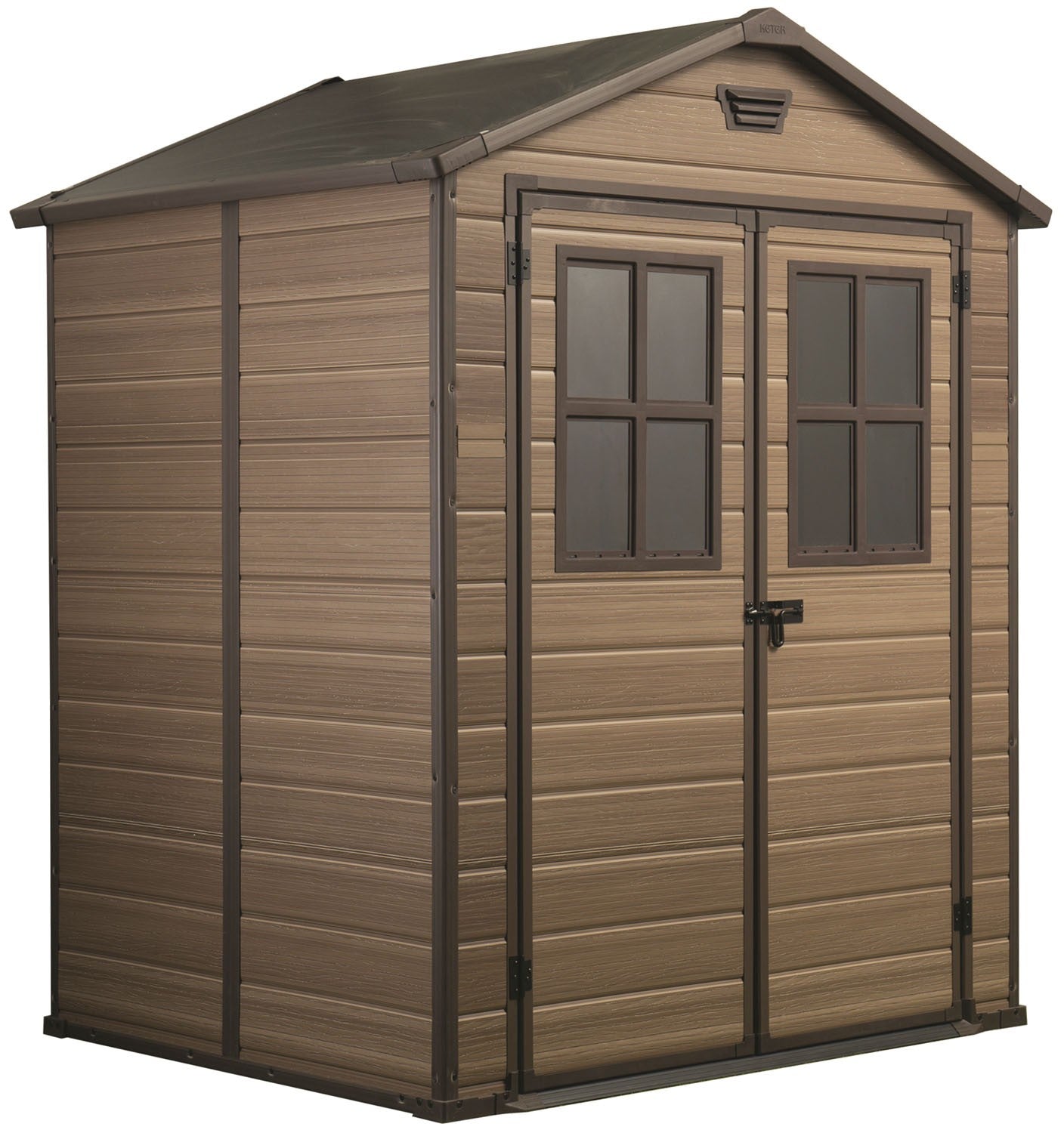 Garden Cottage in polipropilene finitura legno L185xP152xH226 cm casetta da giardino Keter Scala 6X5DD