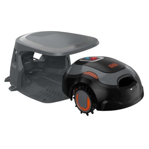 Robot Tagliaerba professionale con pulitura automatica e stazione di ricarica coperta Black+Decker BCRMW 123
