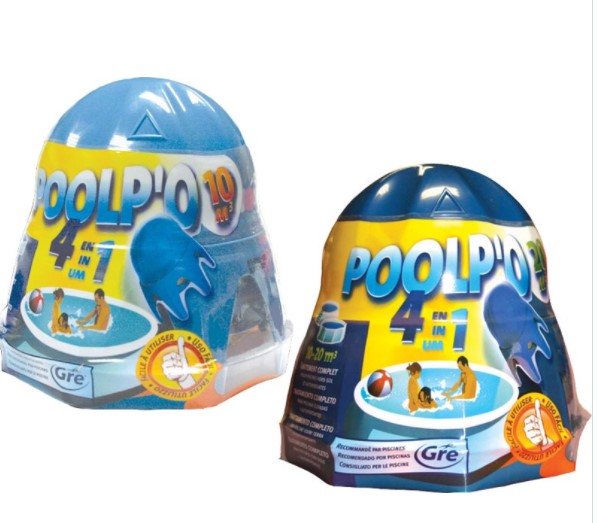 Poolp'o Trattamento acqua 10mc 4 azioni cloro antialghe flocculante 08012L