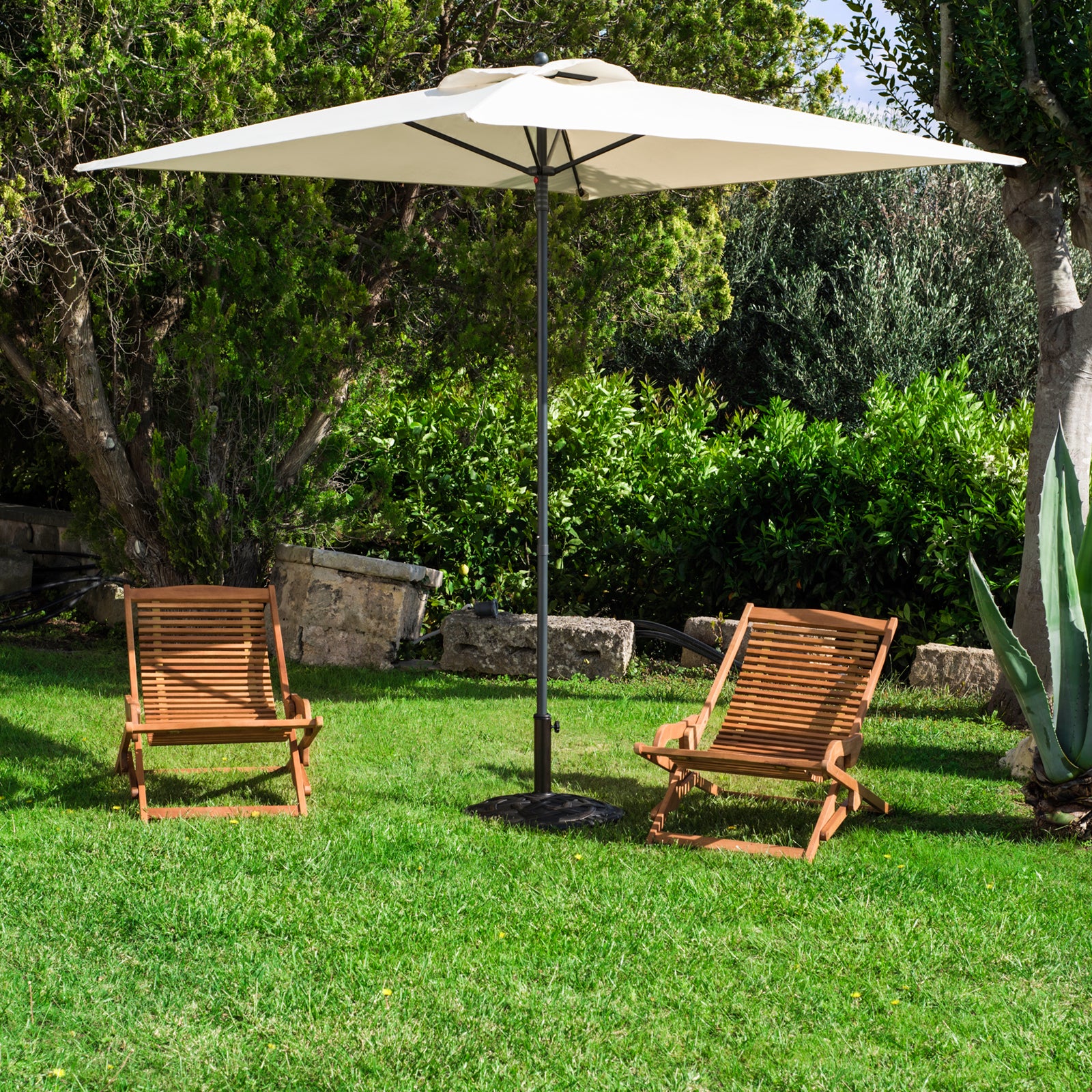 Ombrellone in alluminio 2x2 m color beige