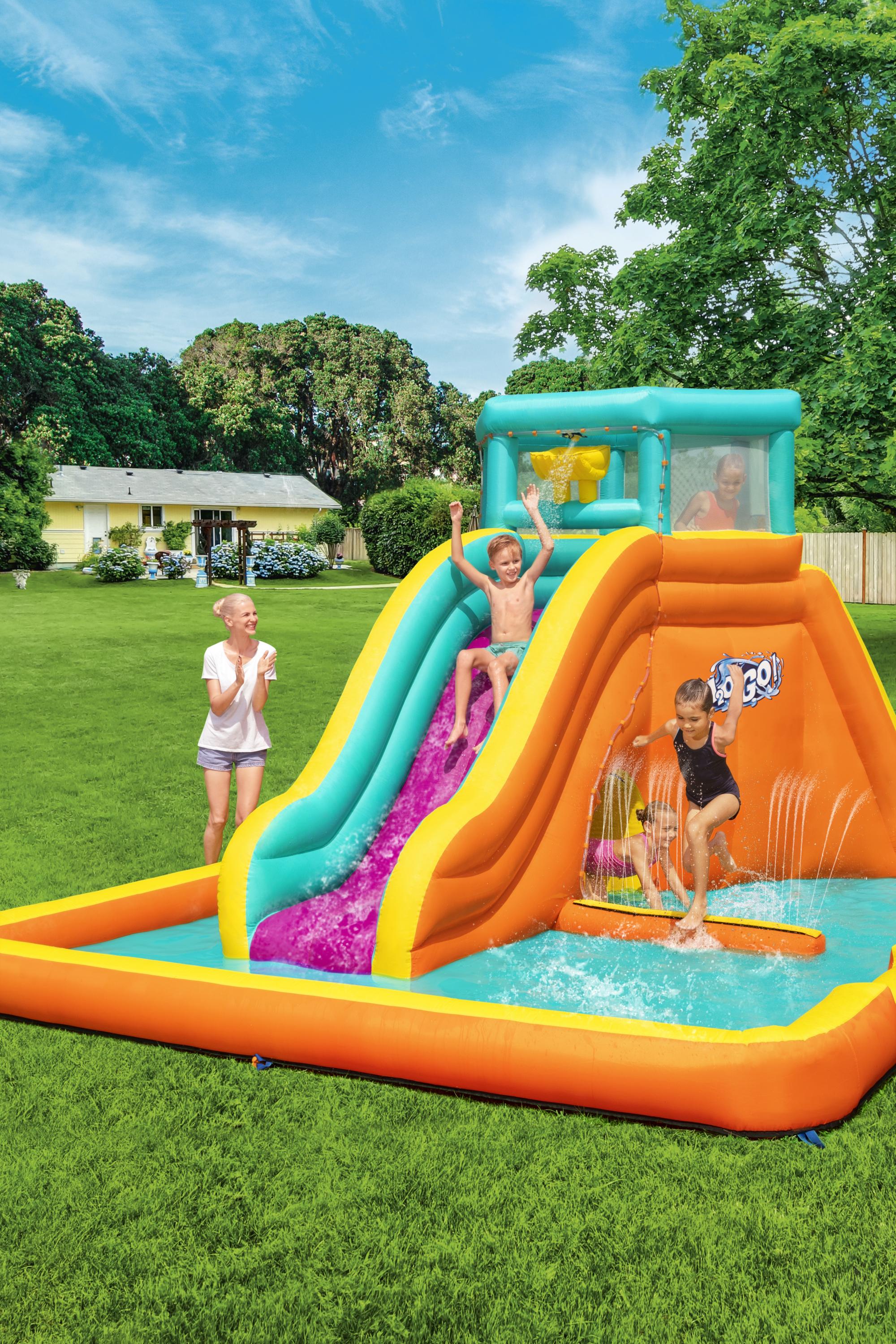 Mega Parco Acquatico Gonfiabile con scivolo Tidal Tower 565x373x265 cm BestWay 53385