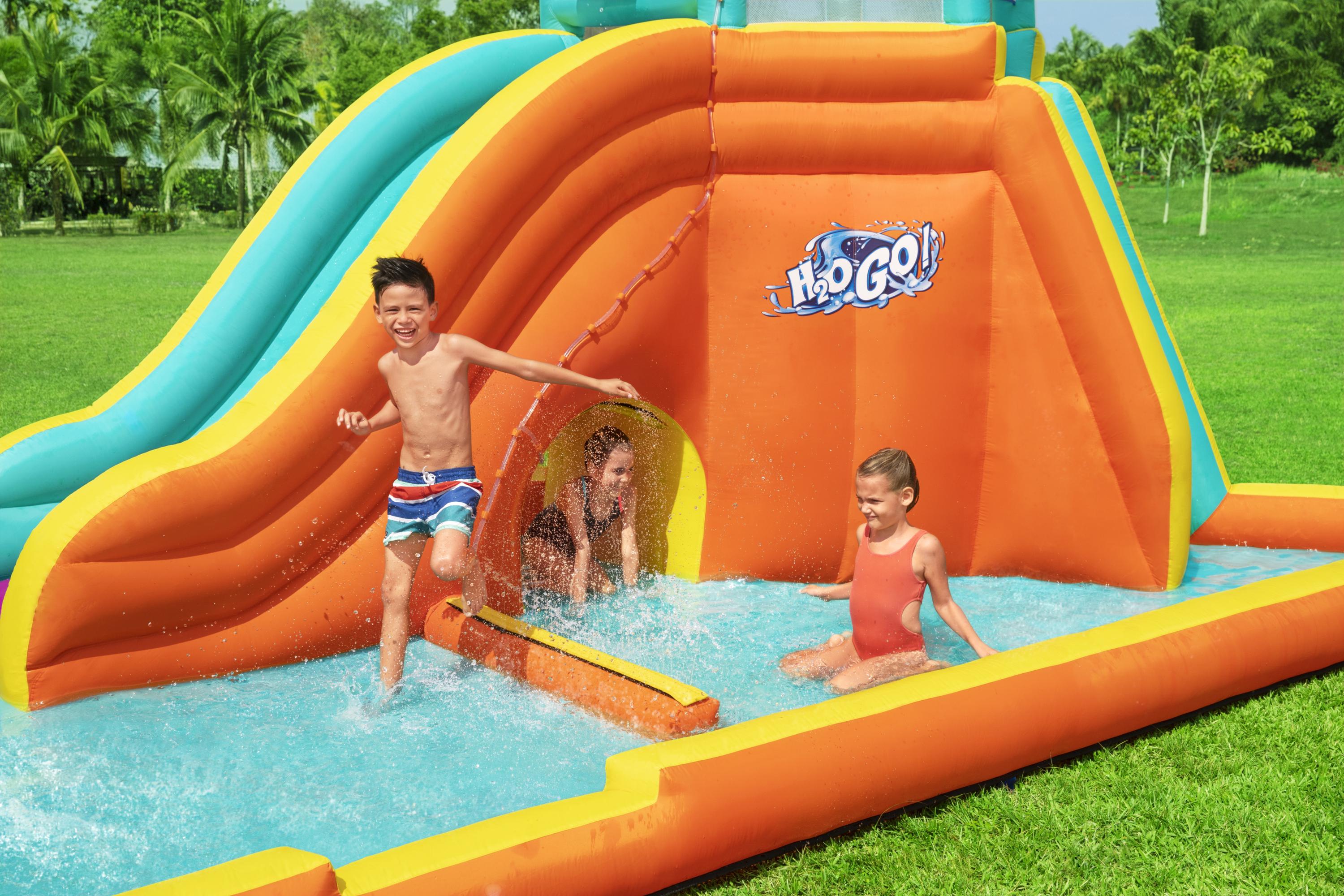 Mega Parco Acquatico Gonfiabile con scivolo Tidal Tower 565x373x265 cm B