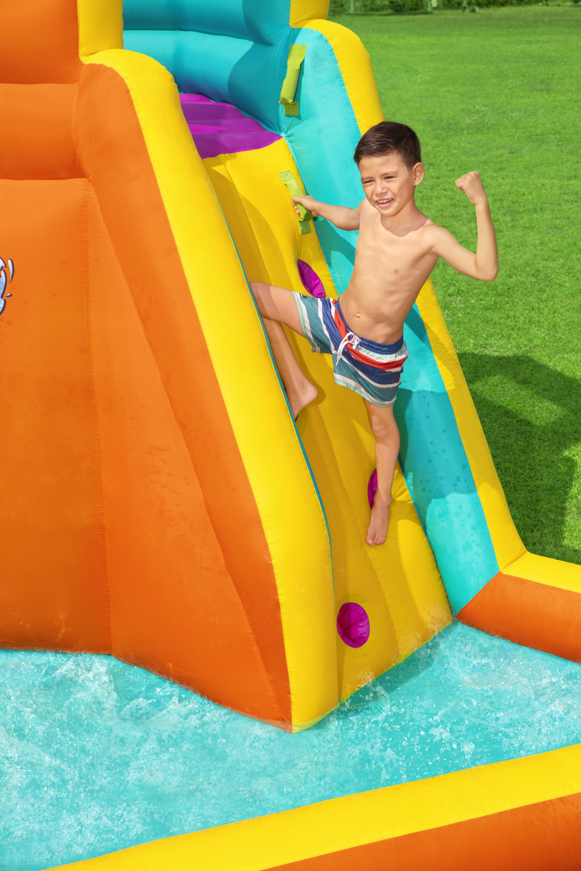 Mega Parco Acquatico Gonfiabile con scivolo Tidal Tower 565x373x265 cm B