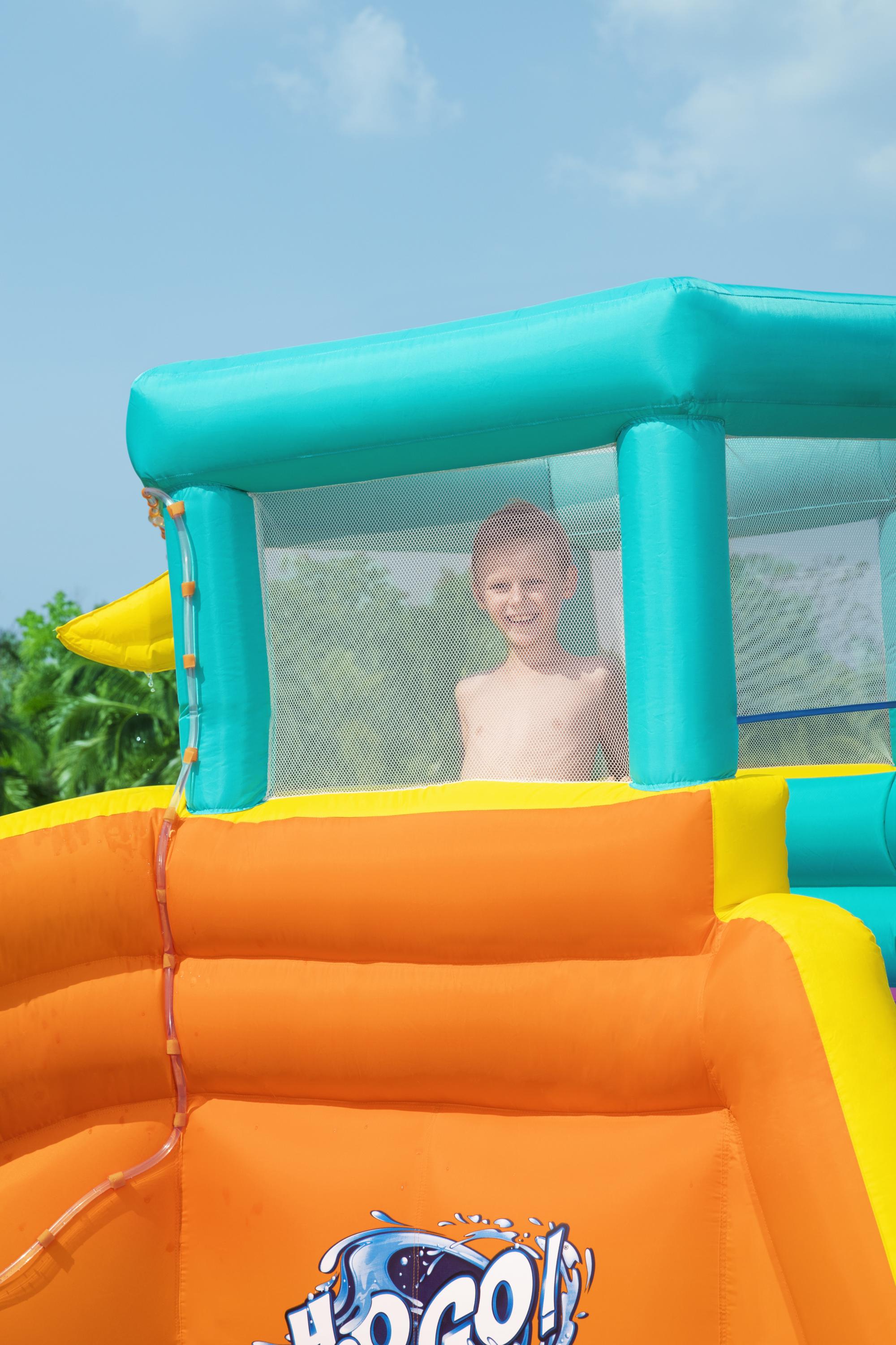 Mega Parco Acquatico Gonfiabile con scivolo Tidal Tower 565x373x265 cm B