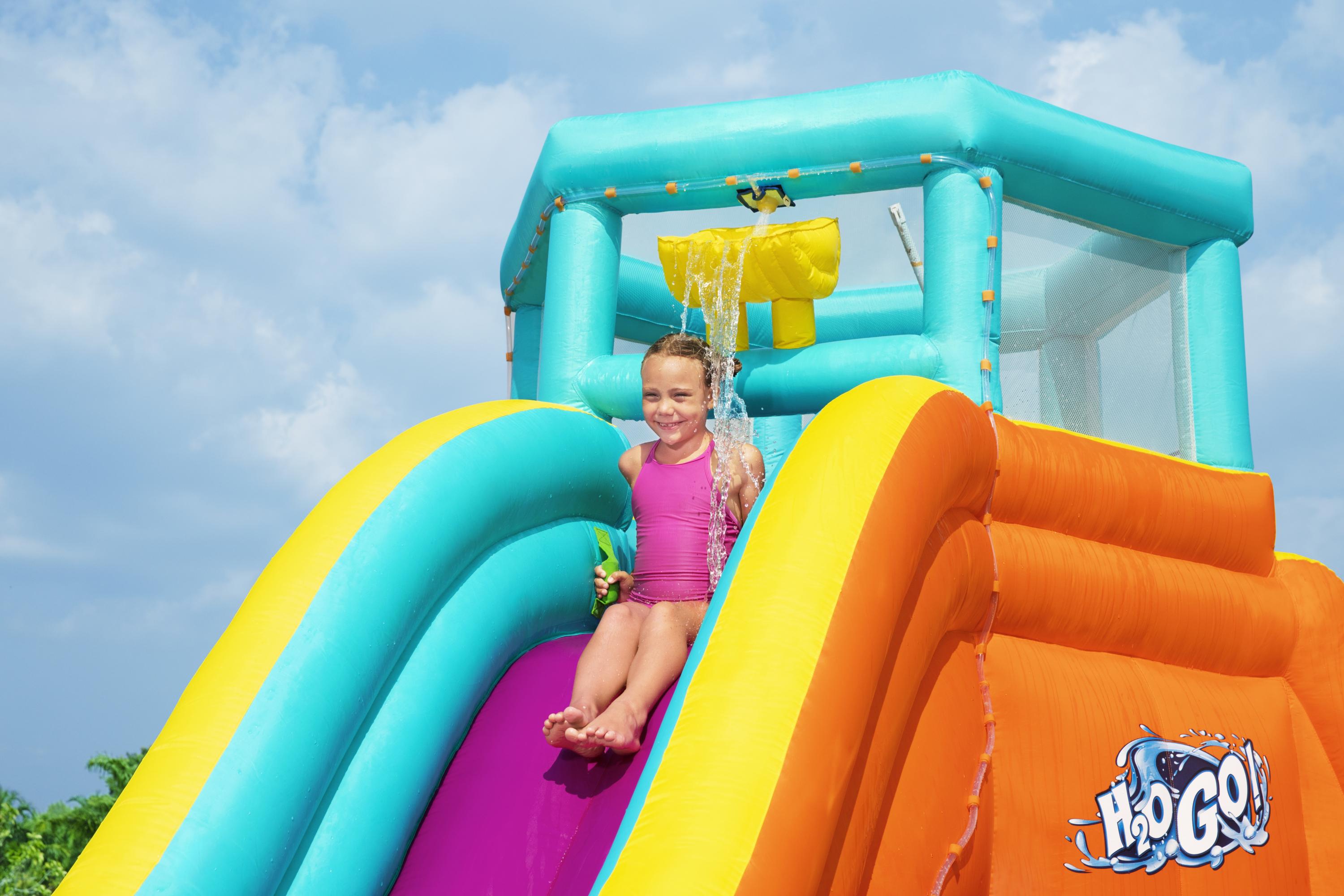 Mega Parco Acquatico Gonfiabile con scivolo Tidal Tower 565x373x265 cm B