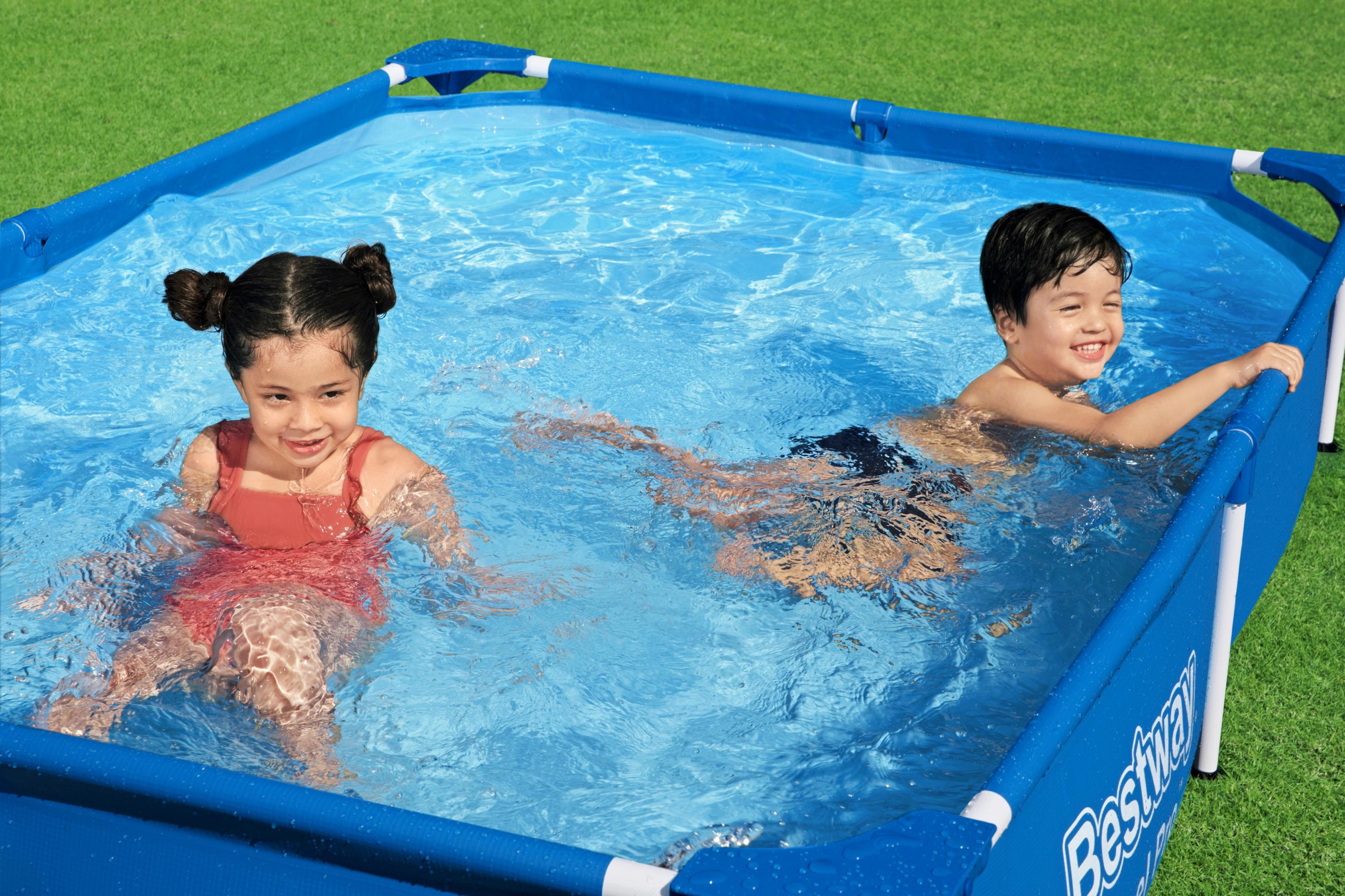 Piscina Steel Pro Frame Rettangolare Cm 221X150X43 Bestway 56401