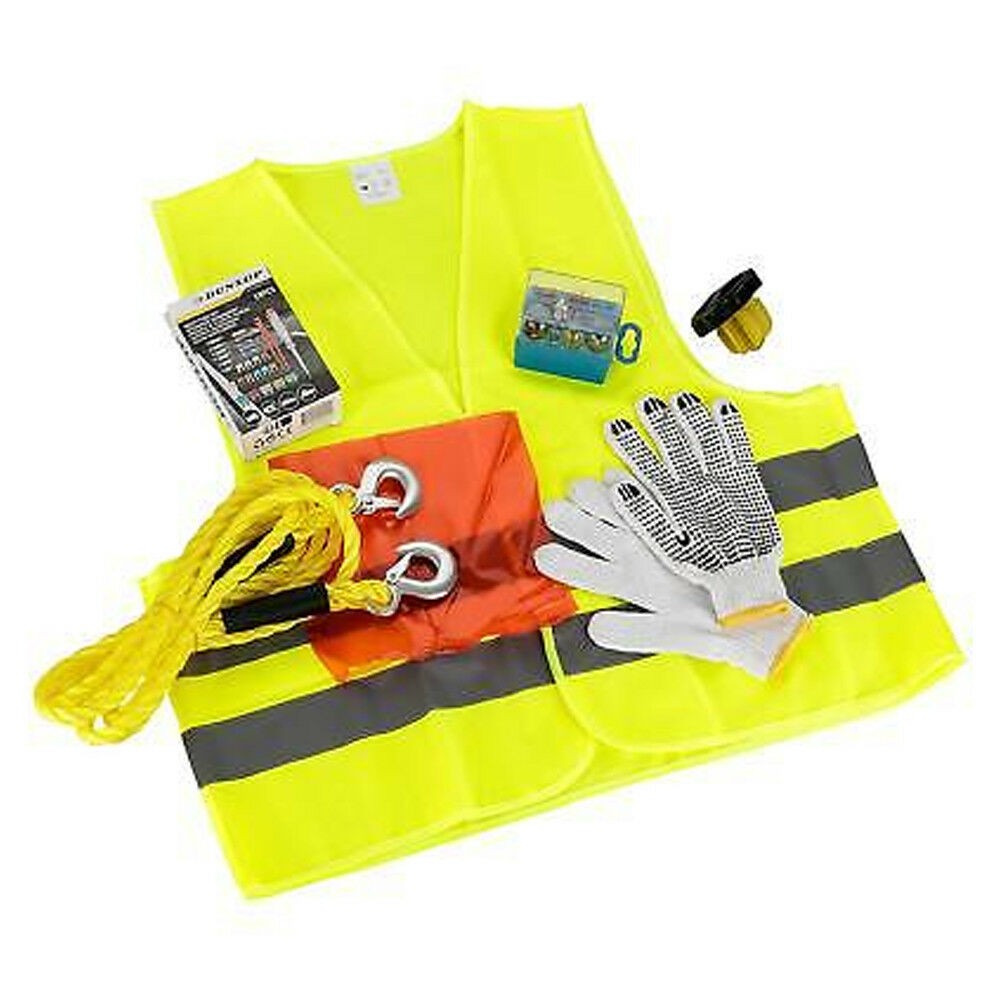 Kit completo di Attrezzi d'Emergenza per Auto - Dunlop 06665