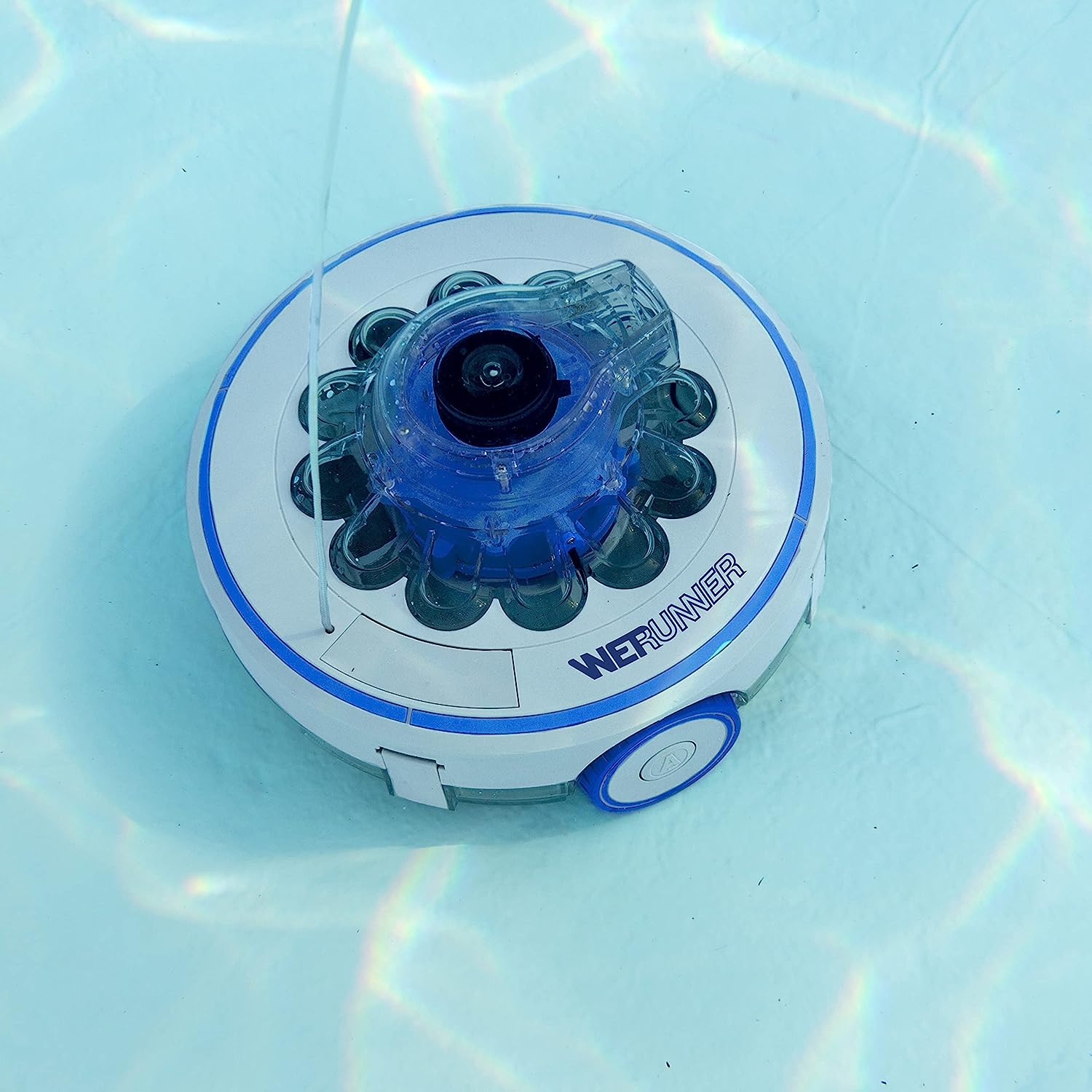 Robot a batteria per pulizia piscine fuori terra con fondo piatto 26,6 Watt Wet Runner GRE RBR60