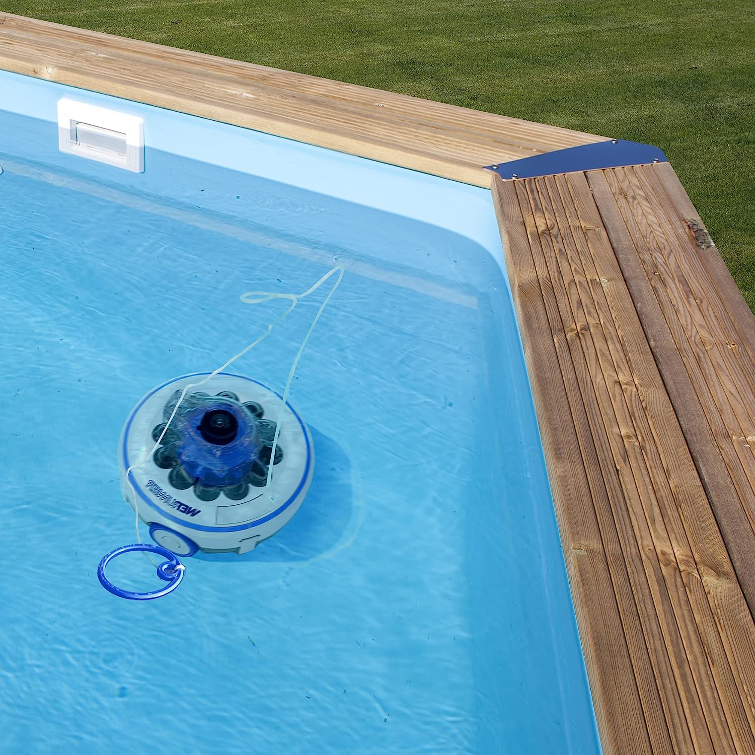 Robot a batteria per pulizia piscine fuori terra con fondo piatto 26,6 Watt Wet Runner GRE RBR60