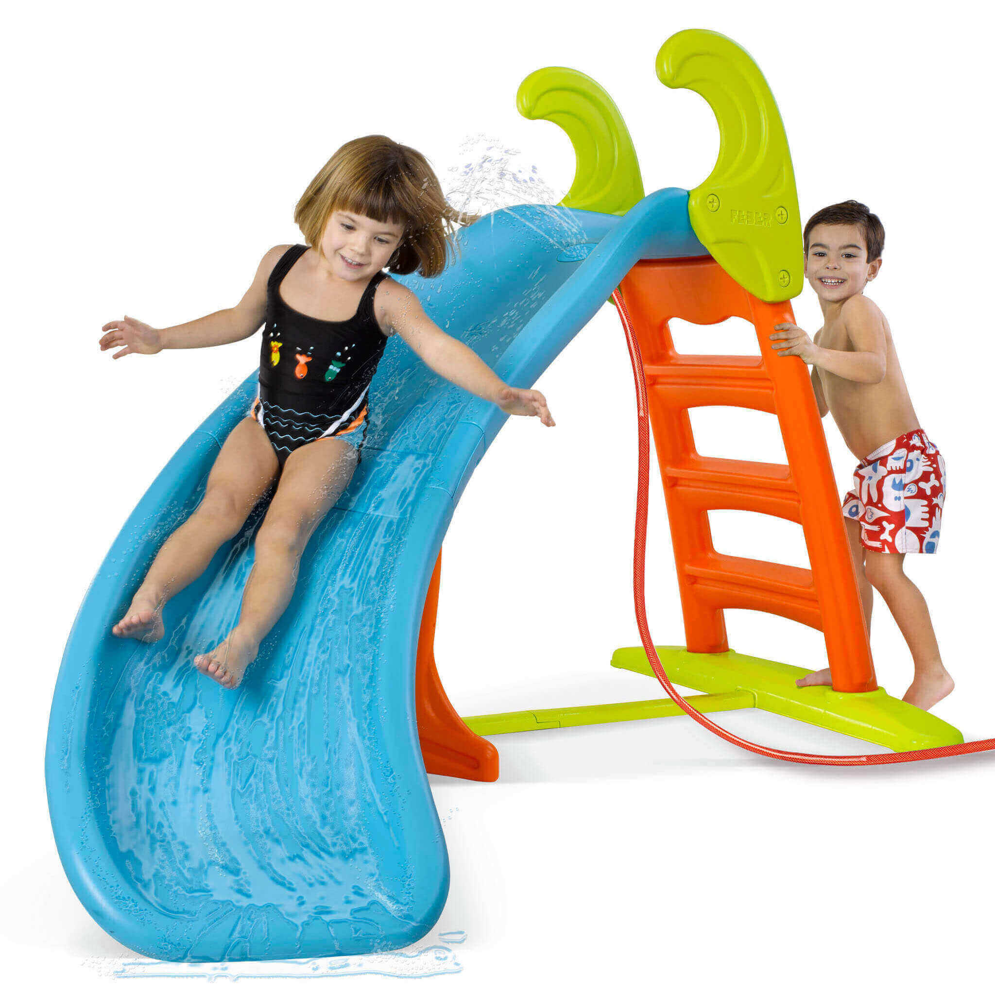 Scivolo da giardino per bambini con innesto acqua scivolata con curva Cu