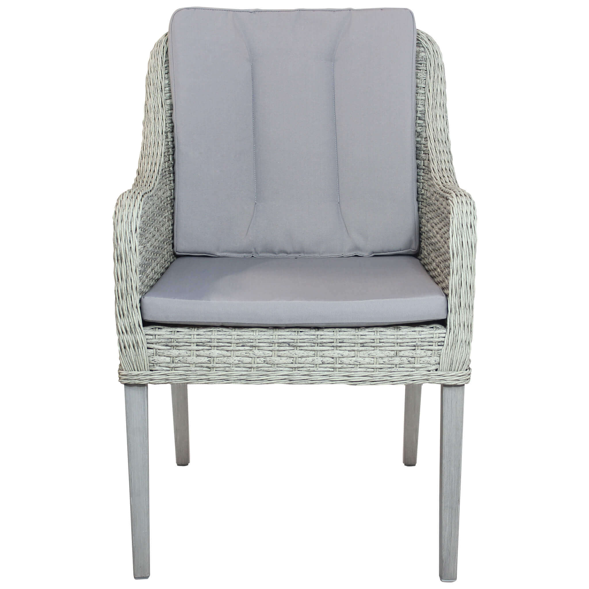 Poltrona per esterno in alluminio rivestita in wicker con cuscino MALIBU