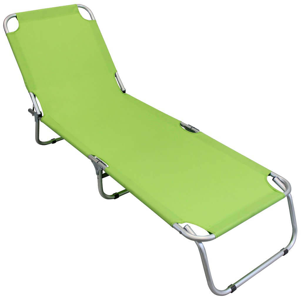 Brandina verde pieghevole da spiaggia in alluminio Aday