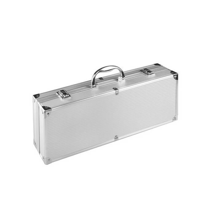 Set 5 accessori per barbecue gas e carbone in valigetta in alluminio Che