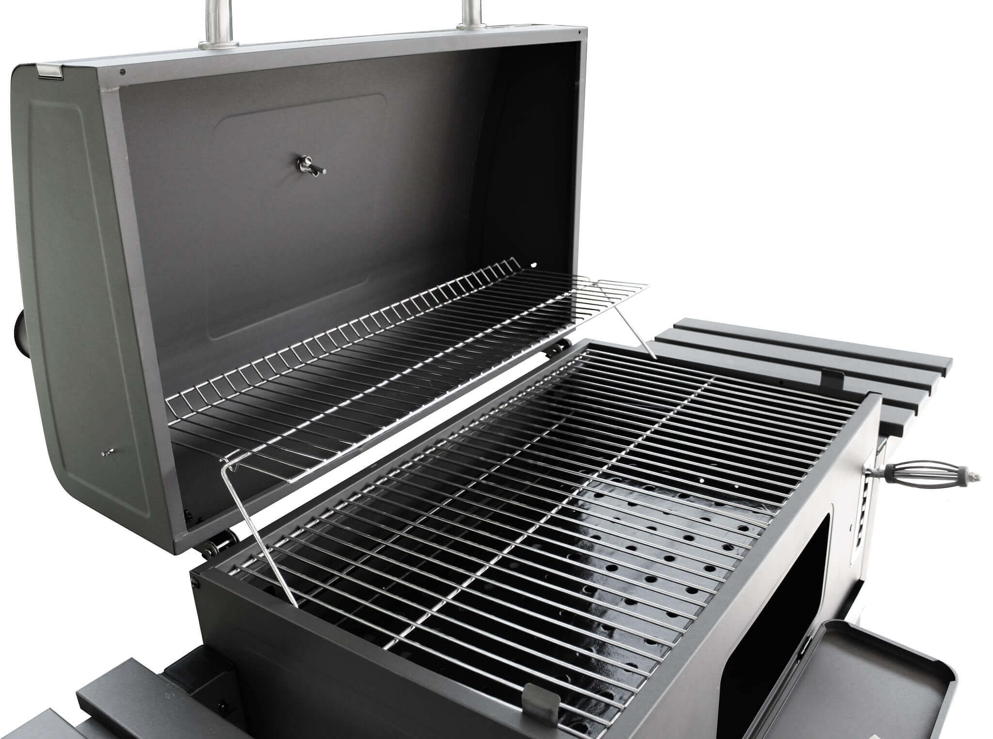 Barbecue a carbone con braciere regolabile in altezza e ruote Boston XXL