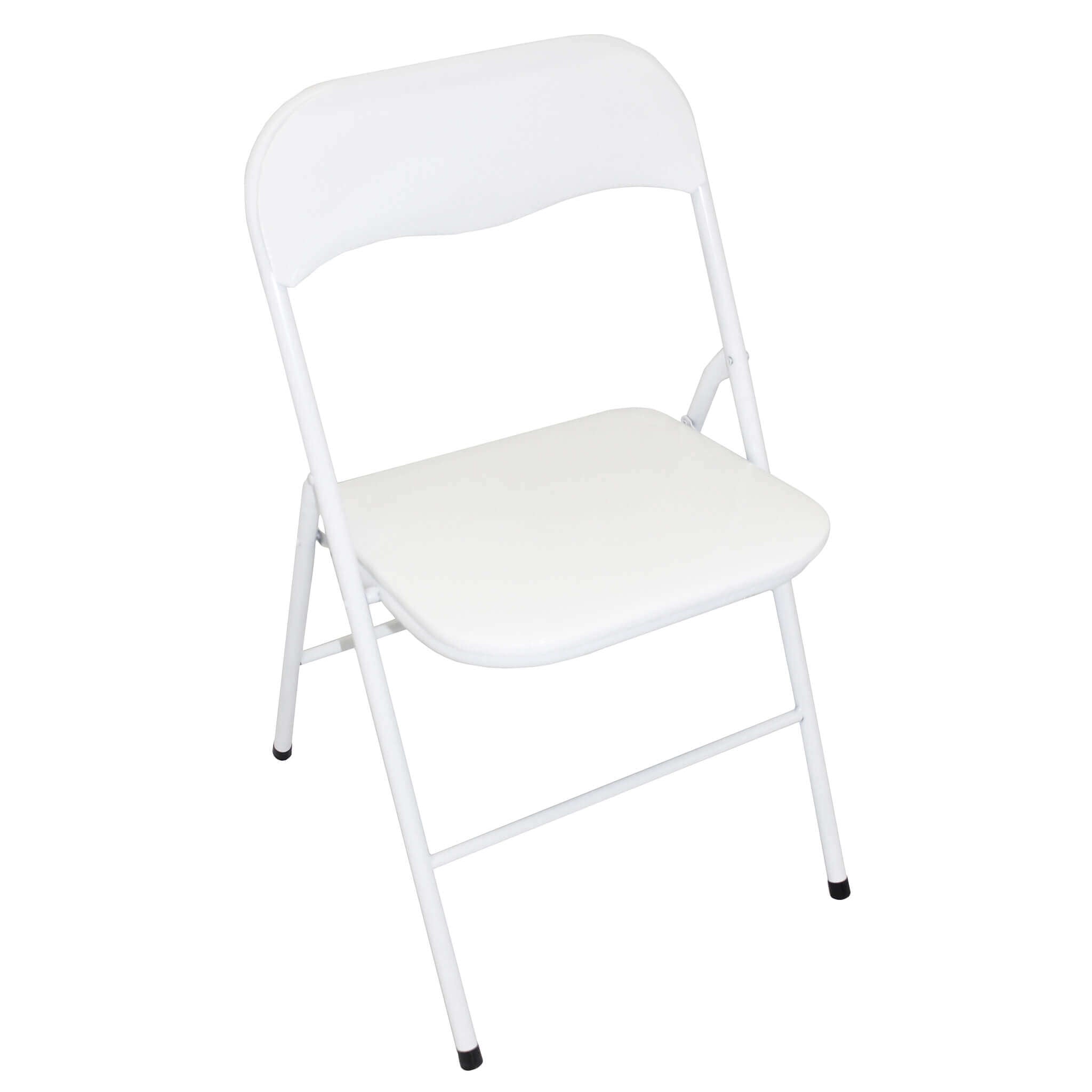 Sedia pieghevole da interno in acciaio con seduta e schienale in PVC imbottito Closy