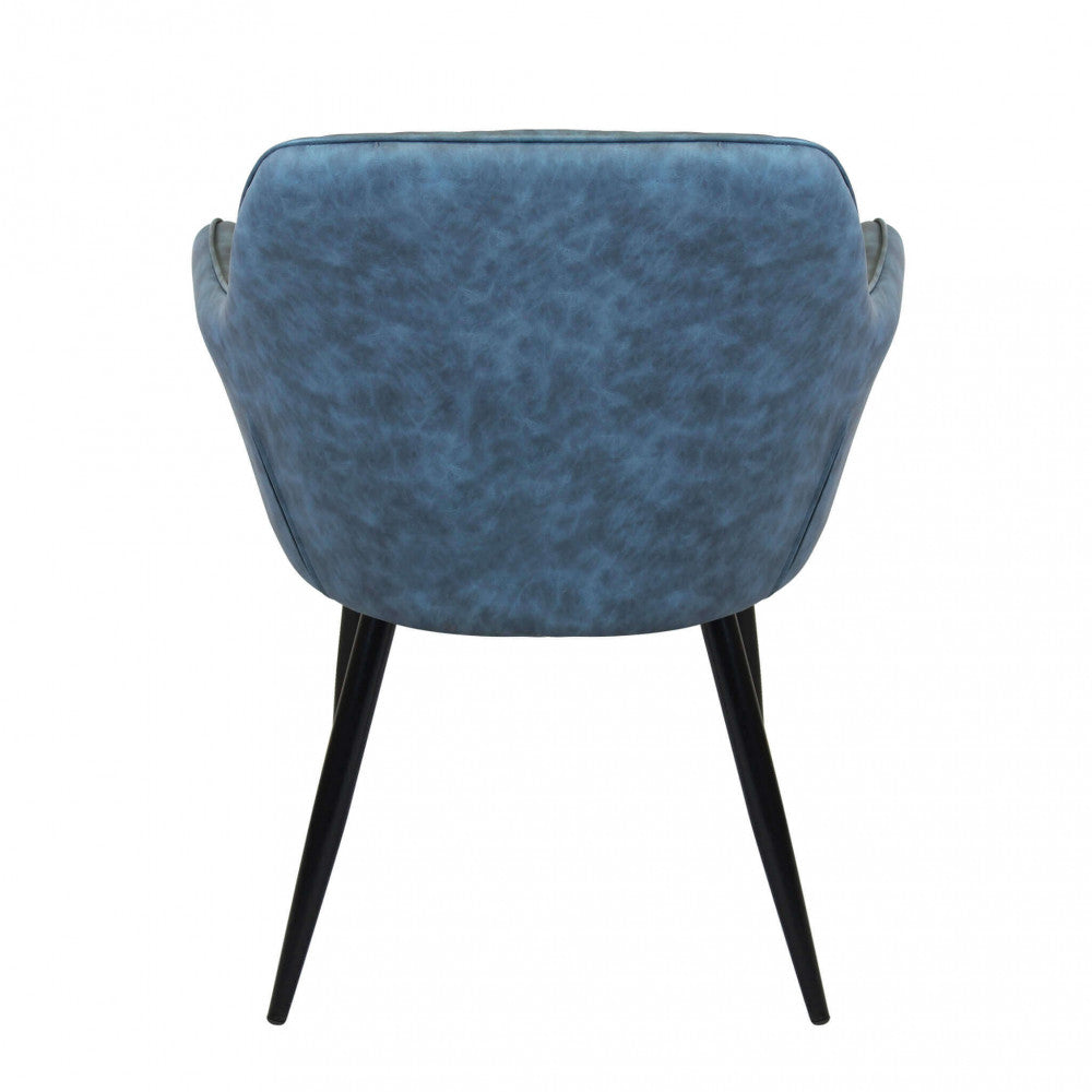Sedia poltrona da interno con struttura in metallo e seduta larga imbottita rivestita in ecopelle Chair XL