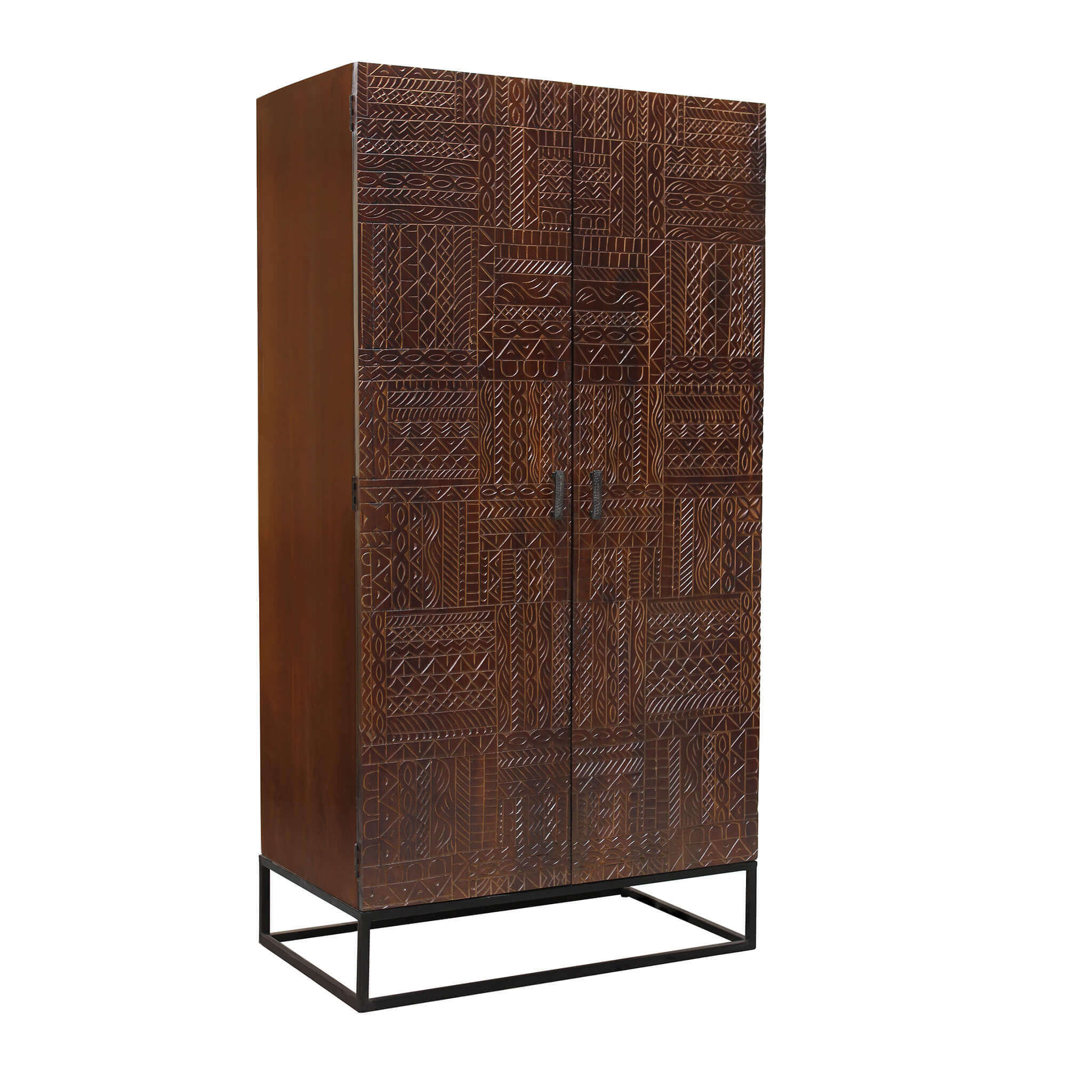 Armadio a 2 ante in legno e metallo Linea Elegance