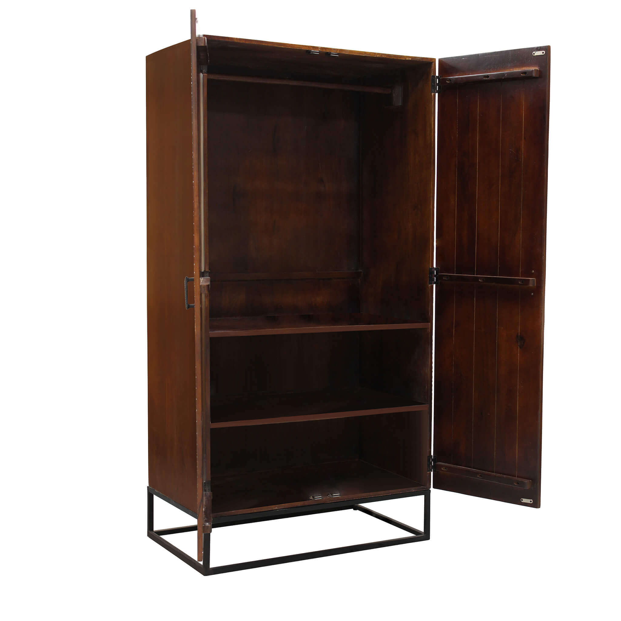 Armadio a 2 ante in legno e metallo Linea Elegance