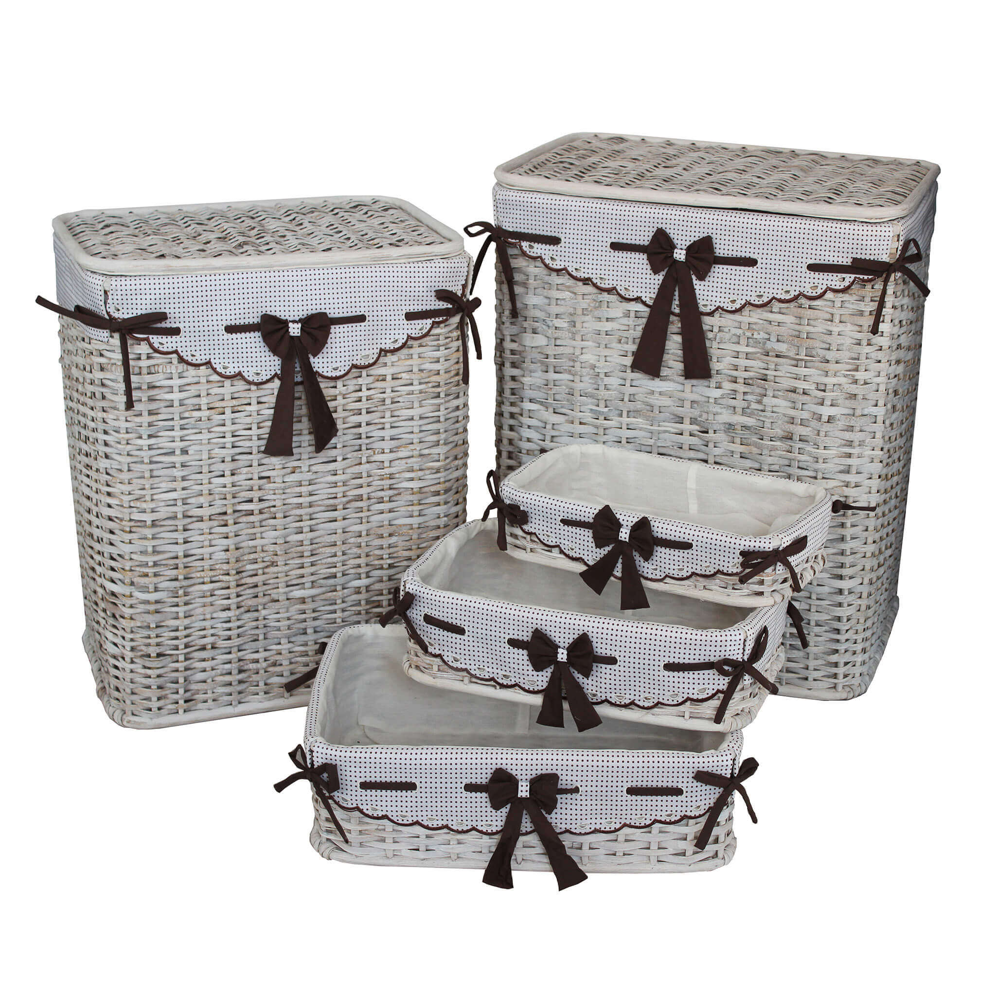 Set Di 5 Cesti Porta Biancheria Talia