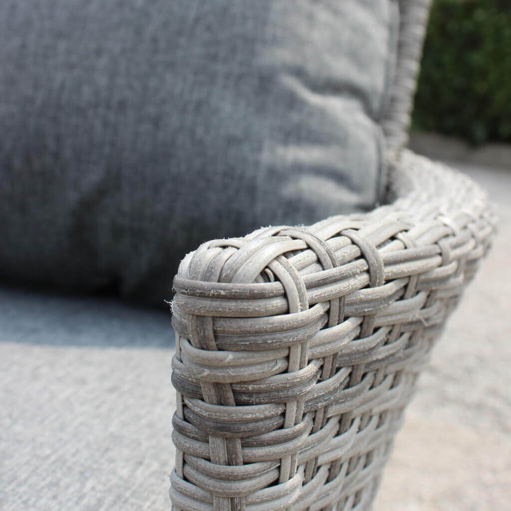 Salotto per esterno in wicker completo con cuscini BOLIVIA